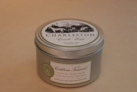 Tin candle made with 100% natural soy wax and hand made.