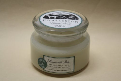 Summerville rain candle blended with jasmine, handmade and natural soy wax.