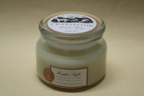 Soy candle that smells like Pumpkin Souffle.