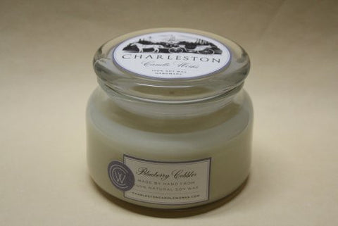 8oz blueberry cobbler soy candle that smells just like blueberries. 